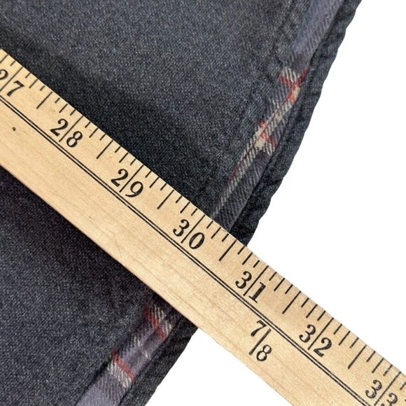 EDDIE BAUER Denim Shacket w Plaid Flannel Interior Lining Mens Size 2XL - Picture 8 of 9